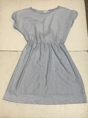 Caution To The Wind Dress Size M Blue Cap Sleeves 3246 | eBay