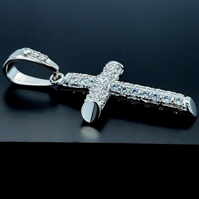 925 Sterling Silver Genuine Large Cross Pendant 25x40mm 6.30