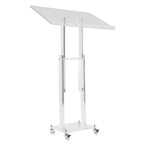Clear Acrylic Laptop Desk Adjustable Height Computer Table Office Workstation US - Picture 4 of 22