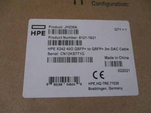 HPE X242 40G QSFP+ to QSFP+ 3m JH235A DAC Cable Kabel- - Bild 3 von 8