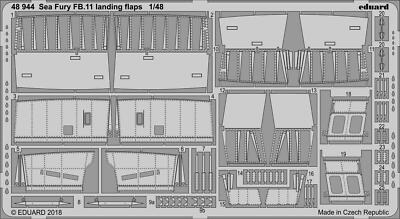 Eduard Photoetch 1/48 scale - Sea Fury FB.11 landing flaps for Airfix - 48944 Eduard Photoetch 1/48 scale - Sea Fury FB.11 landing flaps for Airfix - 48944