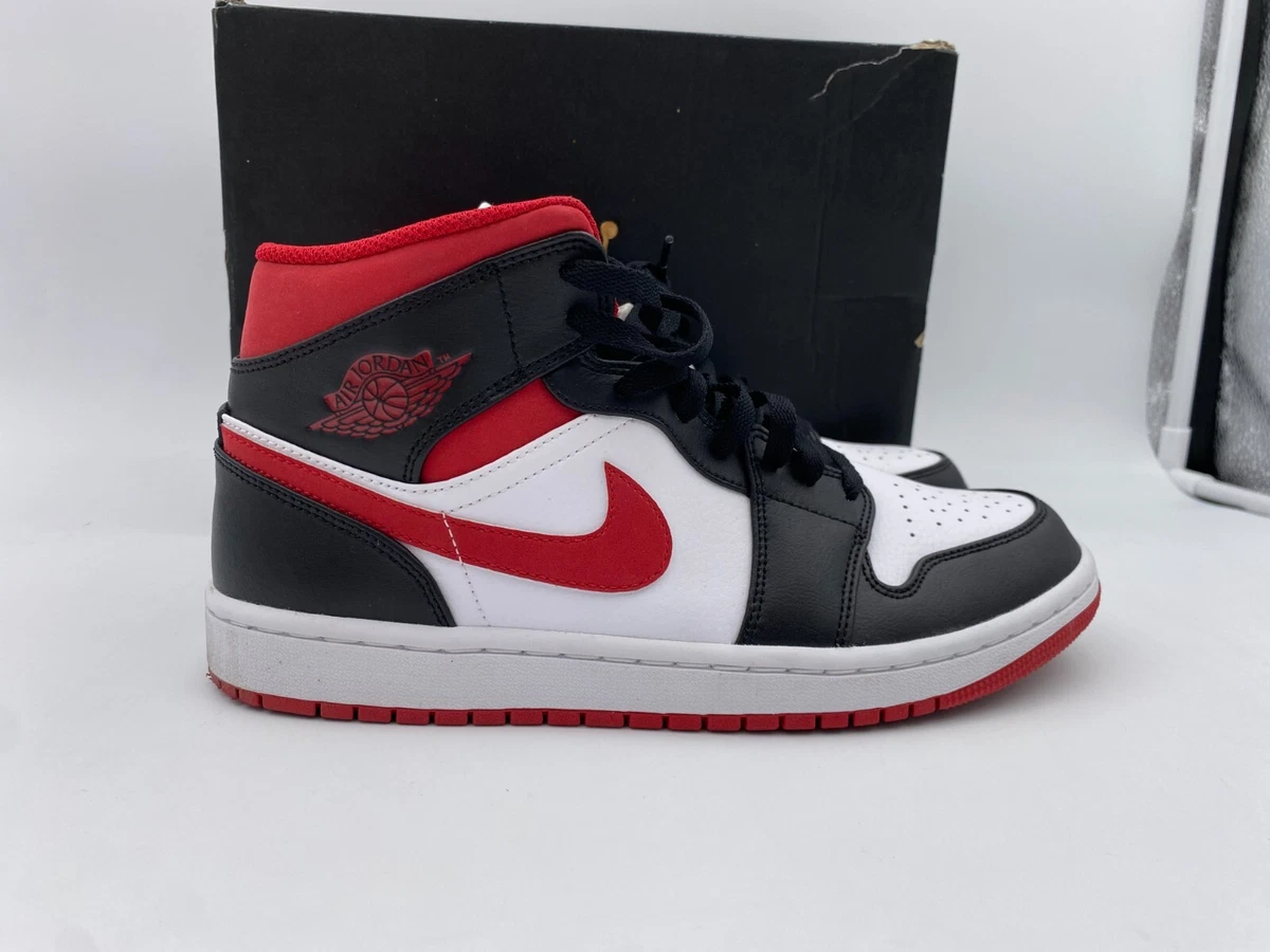 Jordan 1 Mid Gym Red Black White Men's - 554724-122 - US