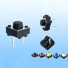 PCB DIP 2 Momentary Tactile Tact Push Button Switch 2 Pin SPST Micro 6 x 6 x 5mm