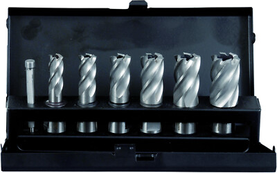 Projahn 7-tlg. Kernbohrer-Set HSS Co 8% Tiefe 30mm 3/4'' Weldon Schaft 12-22mm