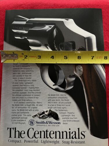 Vintage 1991 Smith & Wesson Revolvers The Centennials Print Ad ✅💯✅💯 - Bild 5 von 7