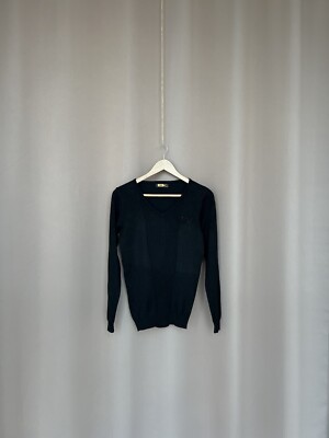 Zilli Knit Light Sweater Womens Size Size S/M Black Crew Neck Jumper