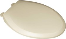Unbranded Slow-Close Elongated Closed Front Toilet Seat in Bone White cl2 