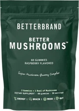 BetterBrand Better MUSHROOMS - 60 Gummies - Rasperry Flavored - Super Mushrooms