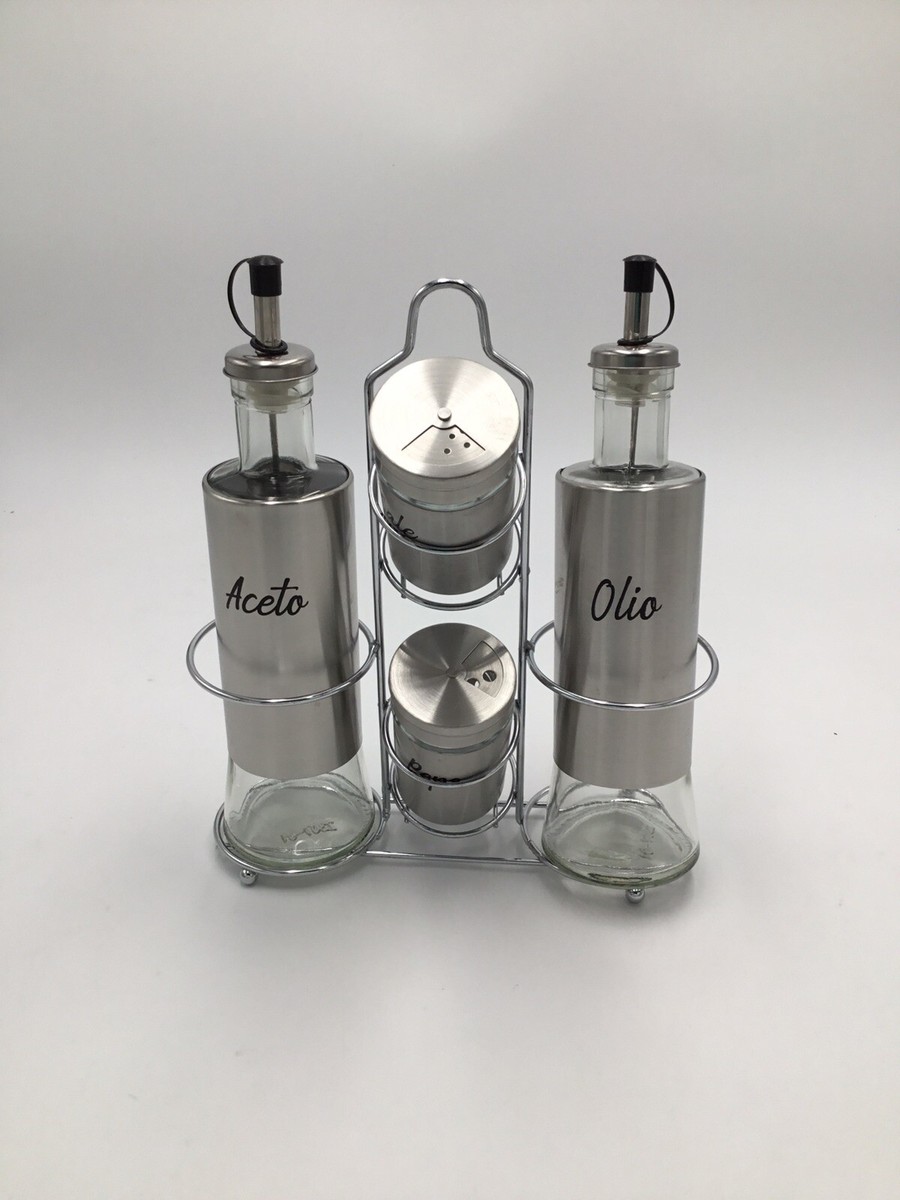 Set per condimenti: Oliera, pepiera, saliera, acetiera - Locatelli House Store