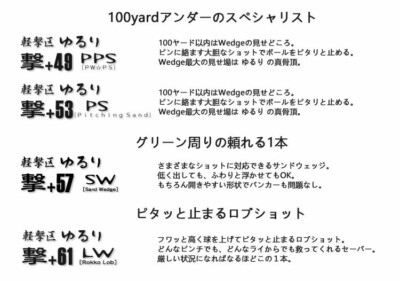 Têtes De Wedge Lefty K-GEKKU Keigekiku YURURI - 49/53/57 - Acier Doux - Japon