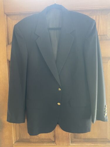 Saville Row Sport Coat Mens 42S Black Suit Blazer Jacket Macys - Picture 1 of 7
