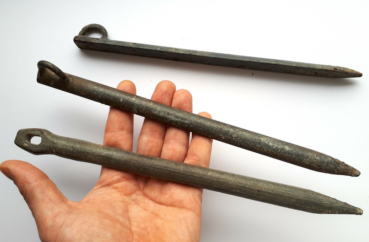 Zeltbahnen Tent Peg Original German Army WWI WW1 Marked Nice