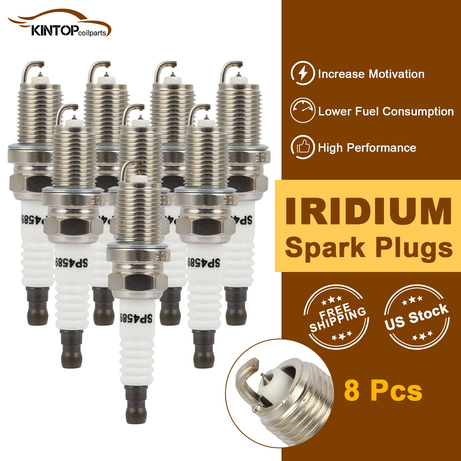 8x Iridium  Platinum Spark Plugs For Toyota Tundra 4.7L 2005-2009