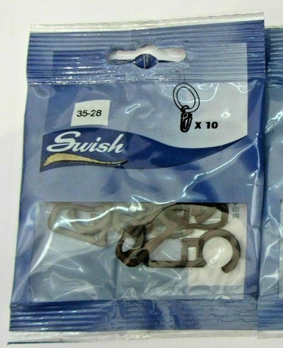 10 Clip Clips Ganci x anelli tenda in plastica resistente vari colori Swish - Imagen 6 de 6