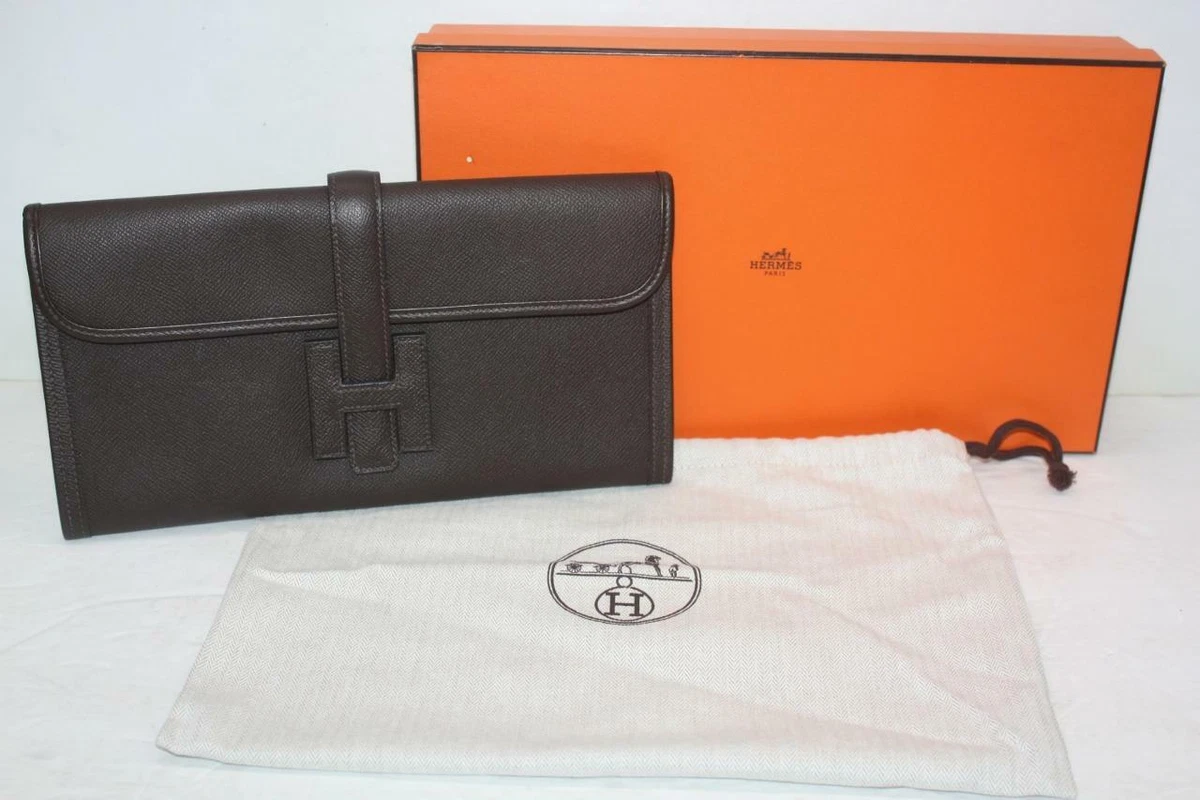 Hermes Jige Elan Clutch Epsom Leather