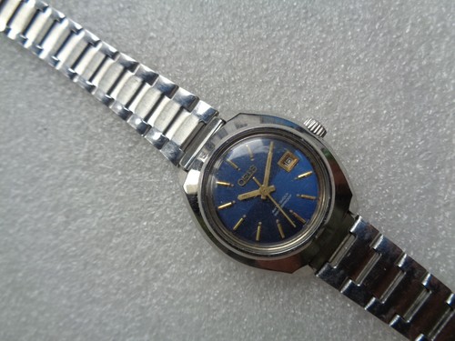 Rare Vintage Swiss Made Oris Blue Dial Ladies Hand-Winding Mechanical Wristwatch - Picture 6 of 11