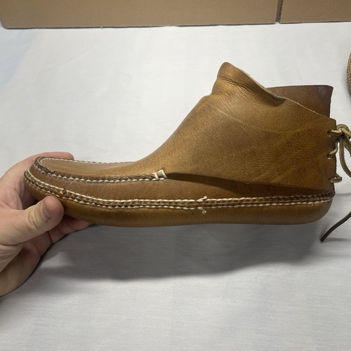 Original Carl Dyer Rendezvous Mocasines Cuero Talla 12 EE. UU. Zapato con Cordones Traseros - Imagen 8 de 18