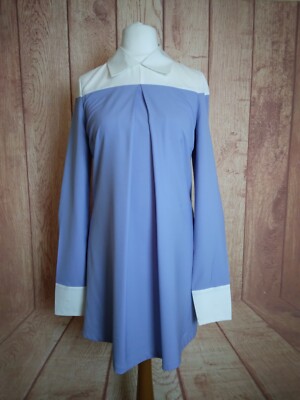 BNWOT Lavish Alice Size 10 Lilac & Cream Long Sleeved Collared Dress