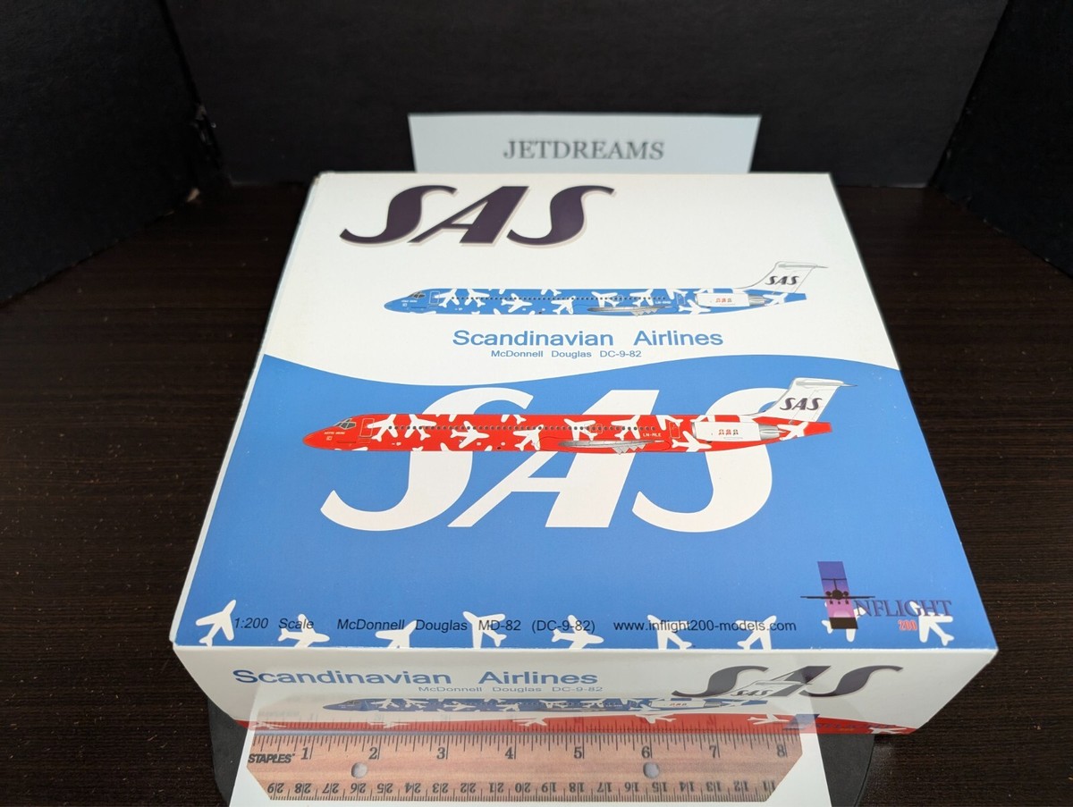 レア‼️SAS航空 MD-82 3機セット 1/200 SAS SCANDINAVIAN AIRLINES MD-82 BLUE PLANES COLORS LN