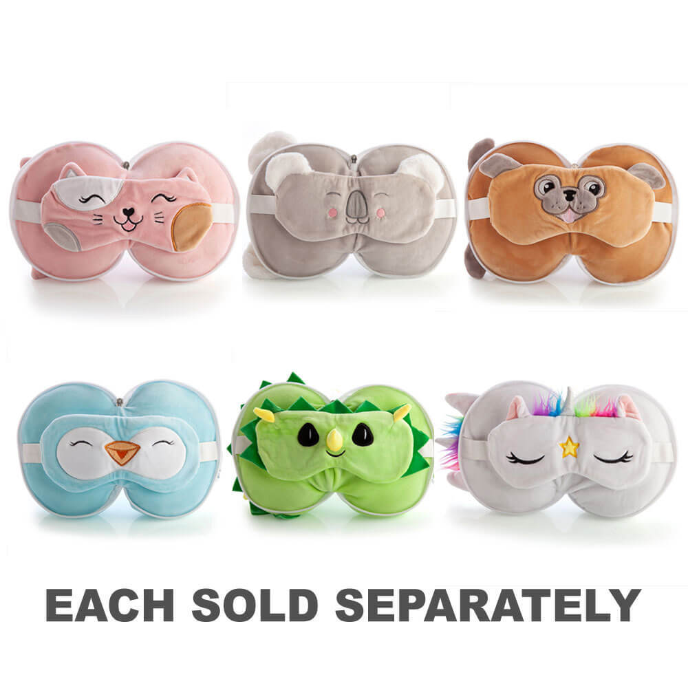 Antifaz de viaje y almohada para el cuello, compacto y adorable, exclusivo de Sm