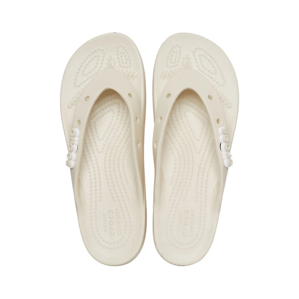 Nuevo CROCS Mujer CLÁSICO PLATAFORMA ABATIBLE 207714-2Y2 HUESO EE. UU. CON 5 - 8 TOMAS Foto 4 de 4