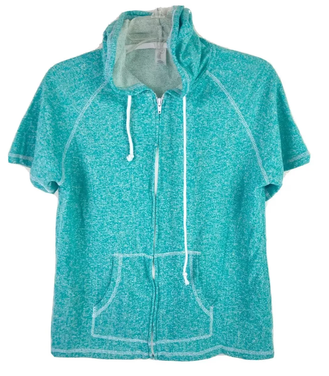 Short sleeve full zip best sale hoodie