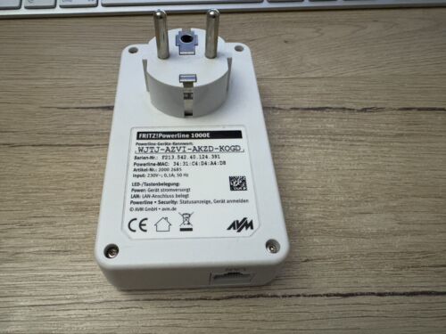 AVM Fritz! Powerline E1000 guter Zustand volle Funktion - Bild 2 von 2
