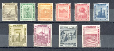 EGYPT - 1914 PICTORIALS complete set from 1 M to 200 M Sc# 50-59
