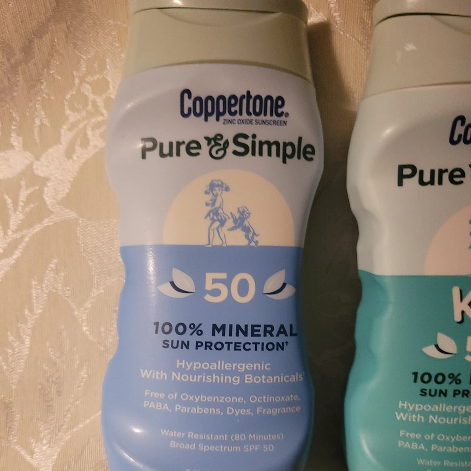 2 COPPERTONE PURO Y SIMPLE 1KID MINERAL PROTECTOR SOLAR LOCIÓN SPF 50 5oz EXP: 9/24 Foto 2 de 4