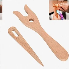 Wooden CordCraft Kit: Ancient Lucet Fork - Perfect Tool for Knitters, Crocheters