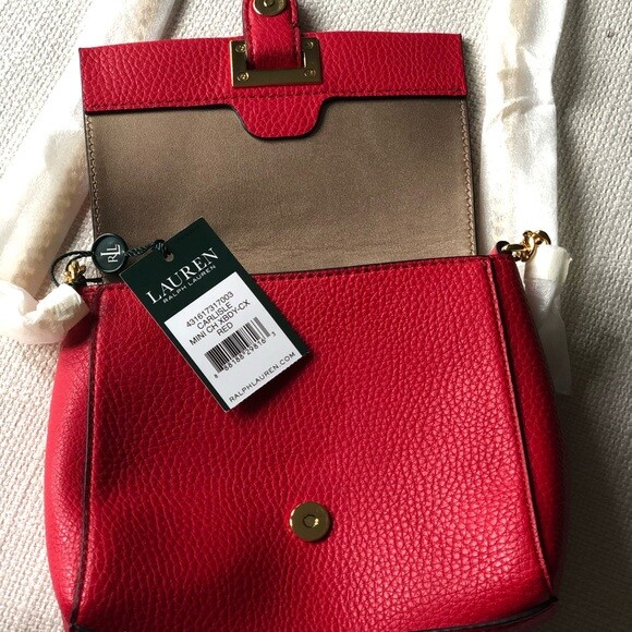 Lauren Ralph Lauren Carlisle Abree Mini Chain Crossbody Metallic