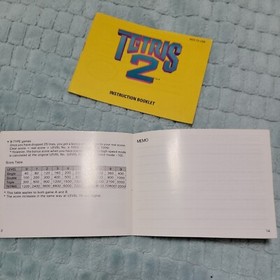 Tetris tetris 2 Nintendo Nes instruction booklet manuals vintage video game