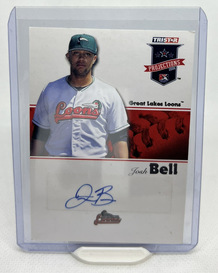 2008 TRISTAR PROjections Auto Josh Bell #292 Great Lake Loons Rookie (Read Des)