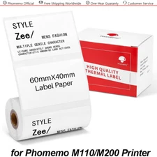 1 Roll 60*40mm Sticker Label Adhesive Tag Paper for Phomemo M220 M221 Printer