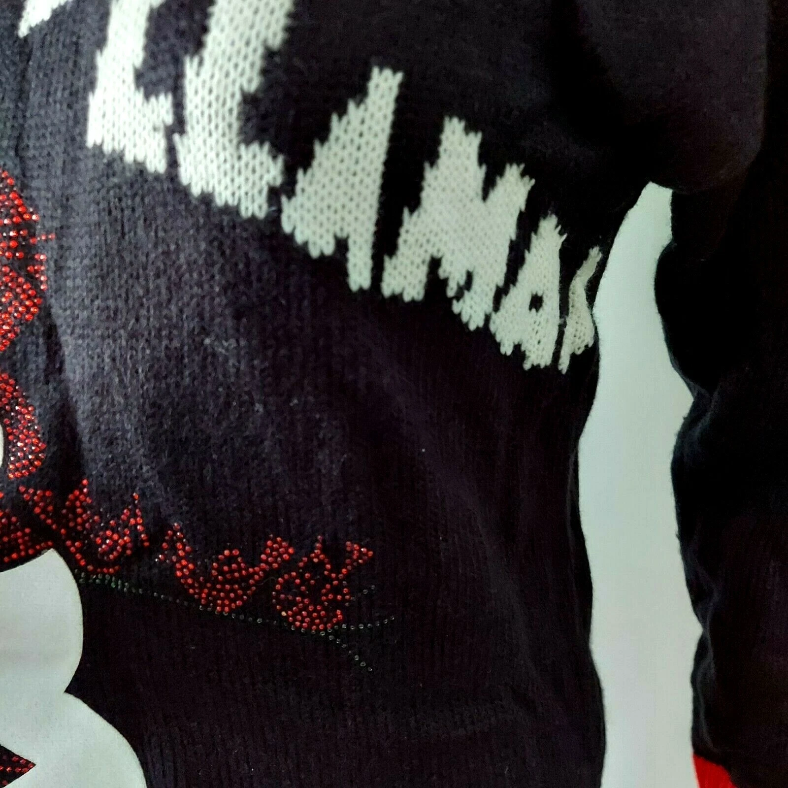 New York Laundry Womens Sweater Size Medium Rhinestone Snowman Ugly Christmas