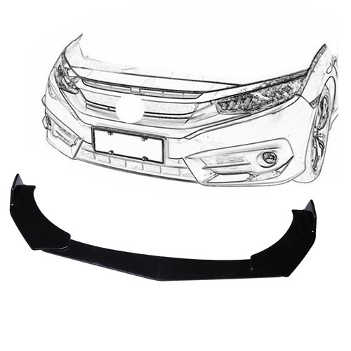 For Jaguar XE F-Type Gloss Front Bumper Splitter Lip Diffuser Spoiler Body Kit - Picture 7 of 12