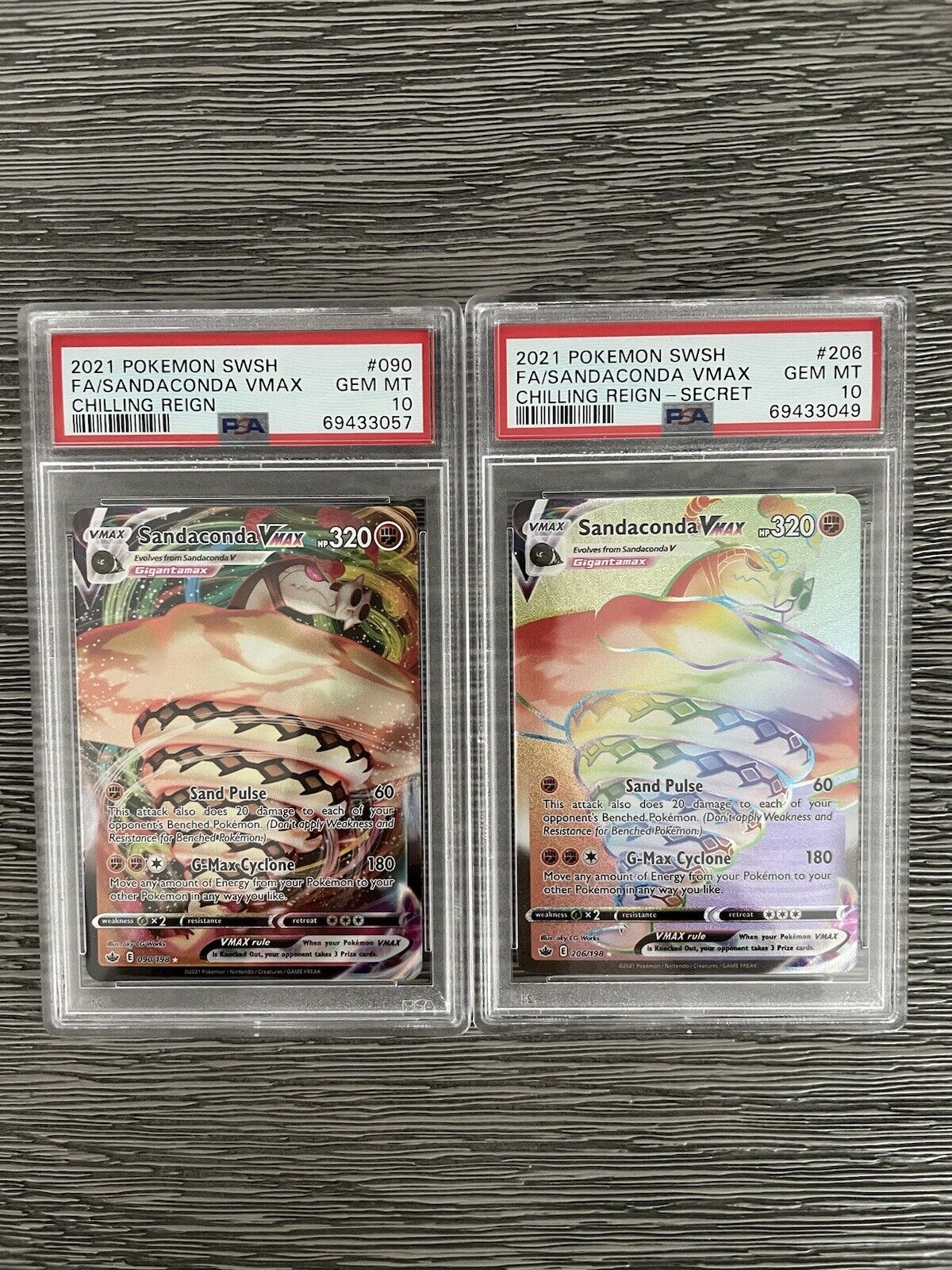 Pokémon TCG Sandaconda VMAX Chilling Reign 206/198 Holo Secret