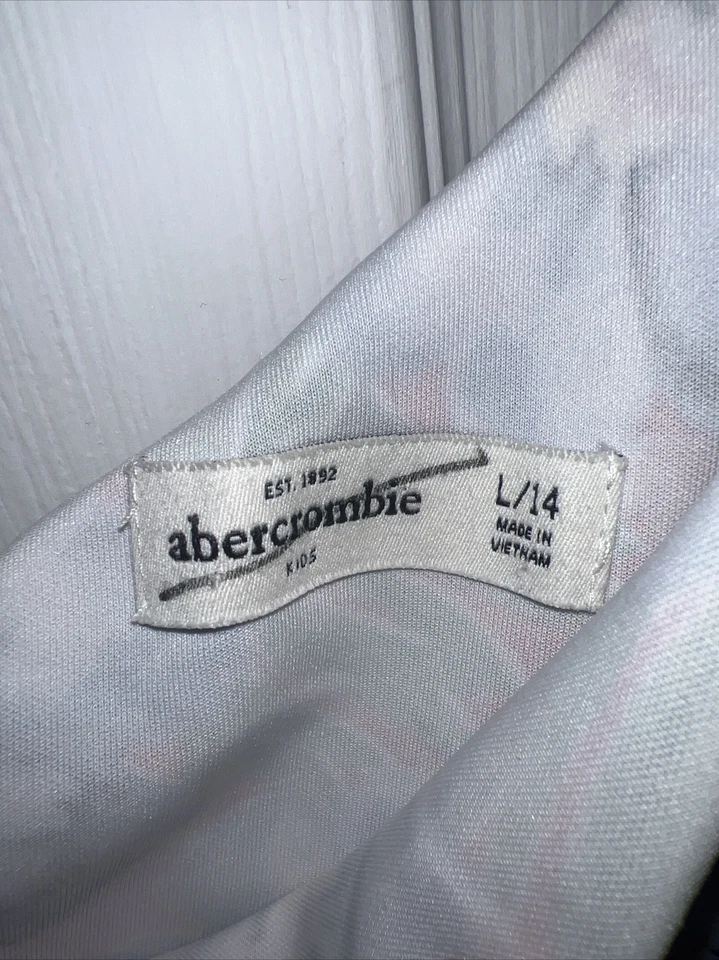 Vestido Abercrombie Niños Niñas Un Hombro Floral Alto-Bajo, Talla LG 14 Foto 2 de 4