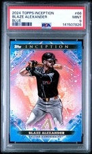 2024 TOPPS INCEPTION BLUE #66 BLAZE ALEXANDER 2/25 PSA 9