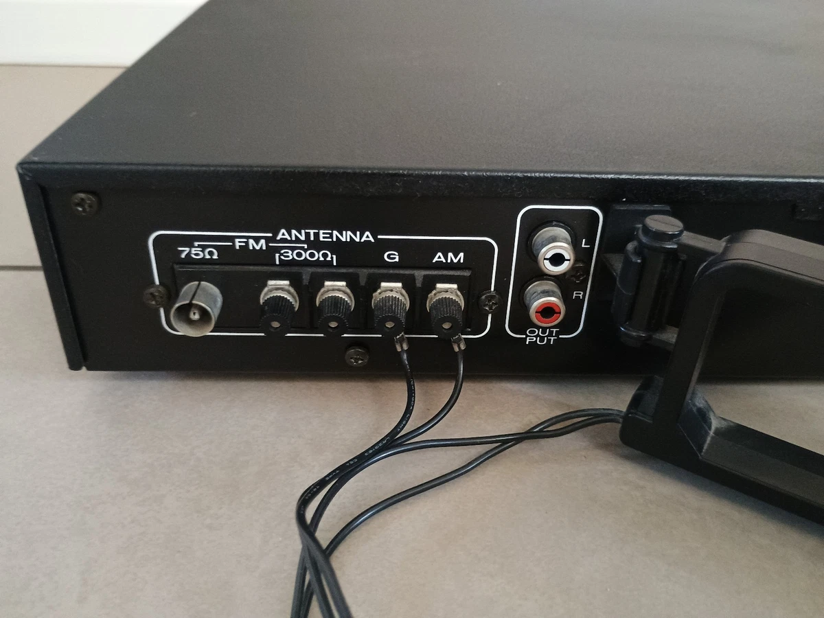 Sintonizador estéreo digital sintetizado AM/FM Philips FT772 negro vintage de los años 80