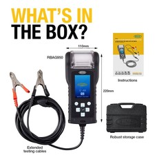 Ring Rbag950 Colour screen Battery Analyser Lithium ready with test cable