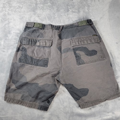 Volcom Shorts Herren Größe 34 grau Cargo Camouflage verstellbare Taille Limbo Lambo Knopf - Bild 7 von 23