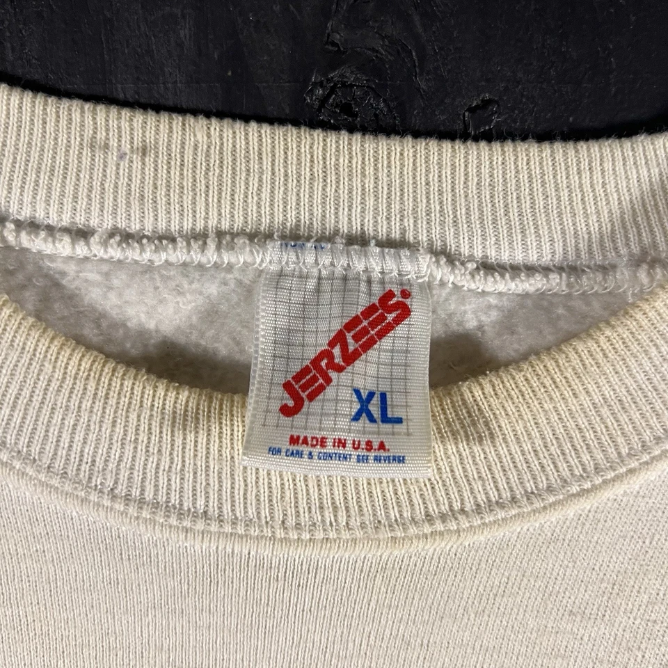 Sudadera vintage de los 90 Jerzees Navidad para mujer suéter cuello redondo vacaciones (XL) Foto 3 de 4