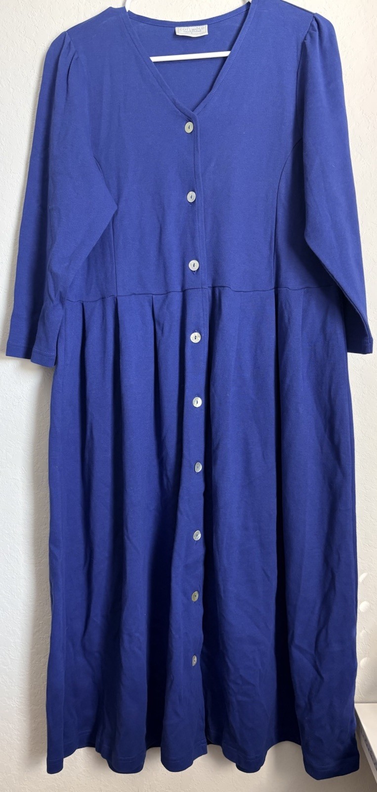 Cotswold Collections Solid Blue Cotton Modesty Dr… - image 1