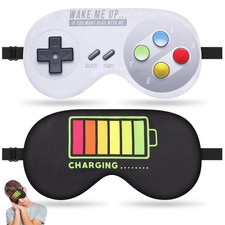 2 Pcs Blackout Sleep Eye Mask Travel Blindfold for Kids Adults Game