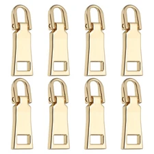 8Pcs Detachable Metal Zipper Pull Replacement for Luggage, Gold