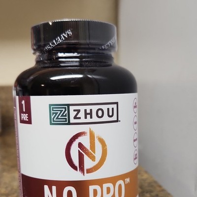 ZHOU Nutrition NO Pro Vegan Non-GMO Pre Supplement Capsules 120 Count