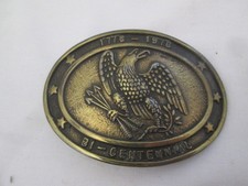 USA Bicentennial Belt Buckle 1776  1976 Eagle Olive Branch Arrows
