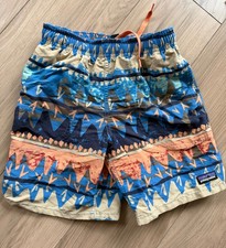 Patagonia Boy Sz Small Multicolor Swim Trunks Drawstring