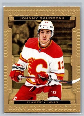 2022-23 Upper Deck Tim Hortons #G-17 Johnny Gaudreau Gold Etchings Flames